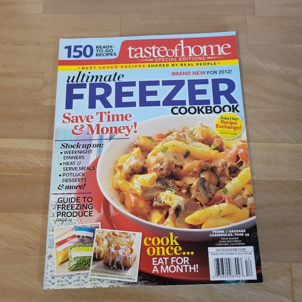 3 for $15 Taste of Home - Ultimate  Freezer Cookbook 2012